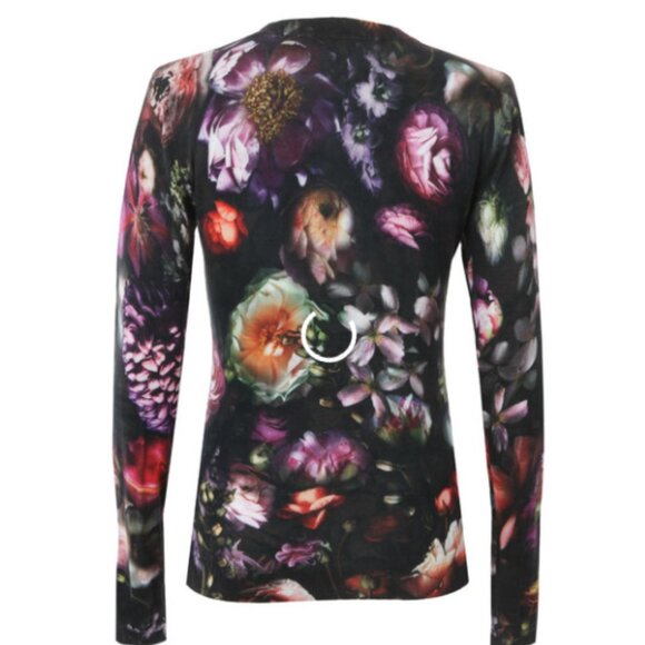 Ted Baker Noline Shadow Floral Print Sweater top size 2 nwot - Picture 2 of 9